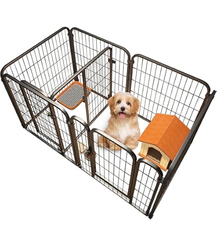サークルケージ 犬 小型 ペットサークル 犬用 折りたたみ 屋外 柵　14枚 61Zem3tyWDL._UF350,350_QL50_.jpg